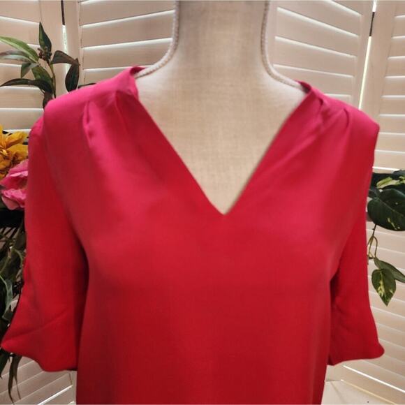 JOIE RED NEW BLOUSE SILK SIZE MEDIUM - Picture 2 of 6